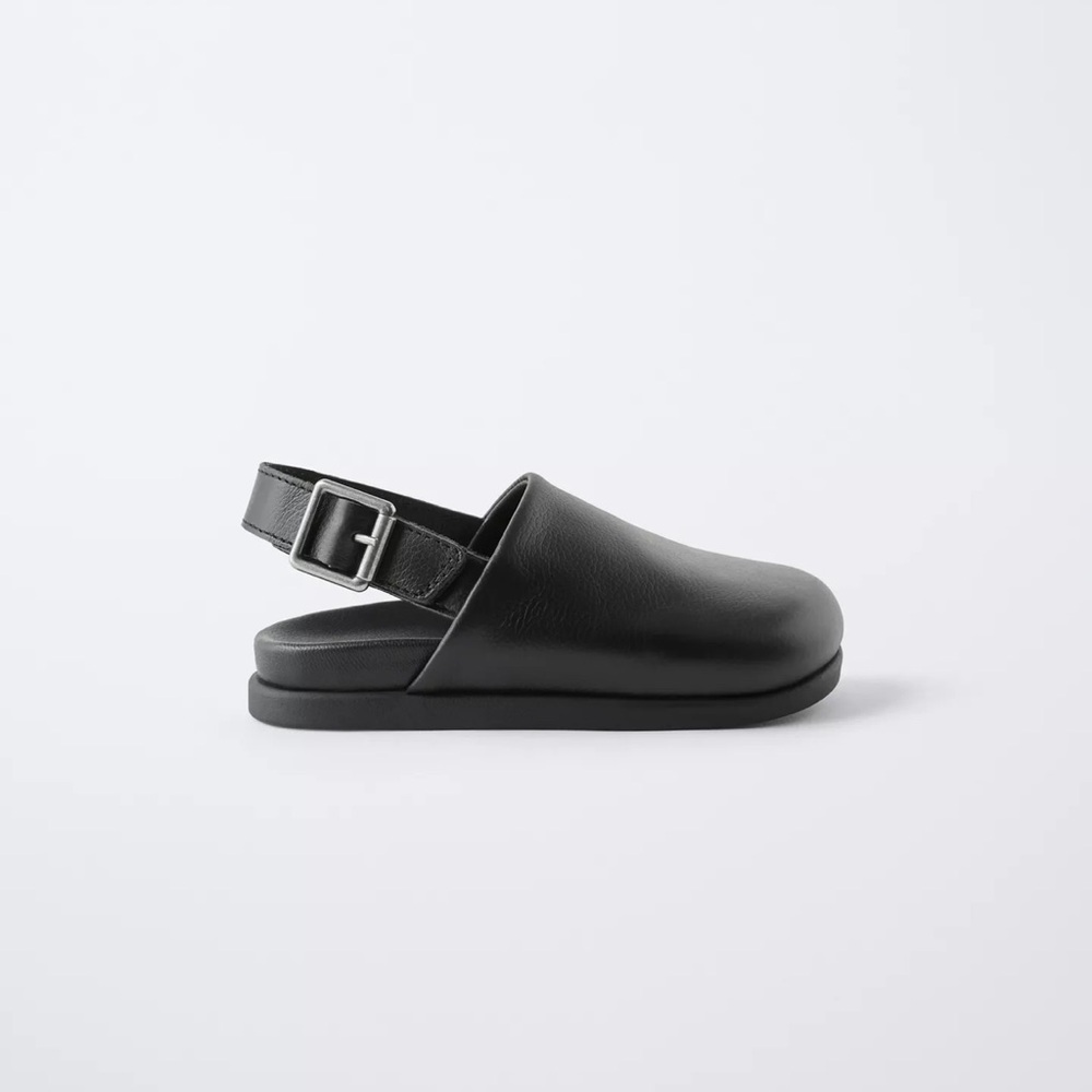 Zara Leather Clogs
